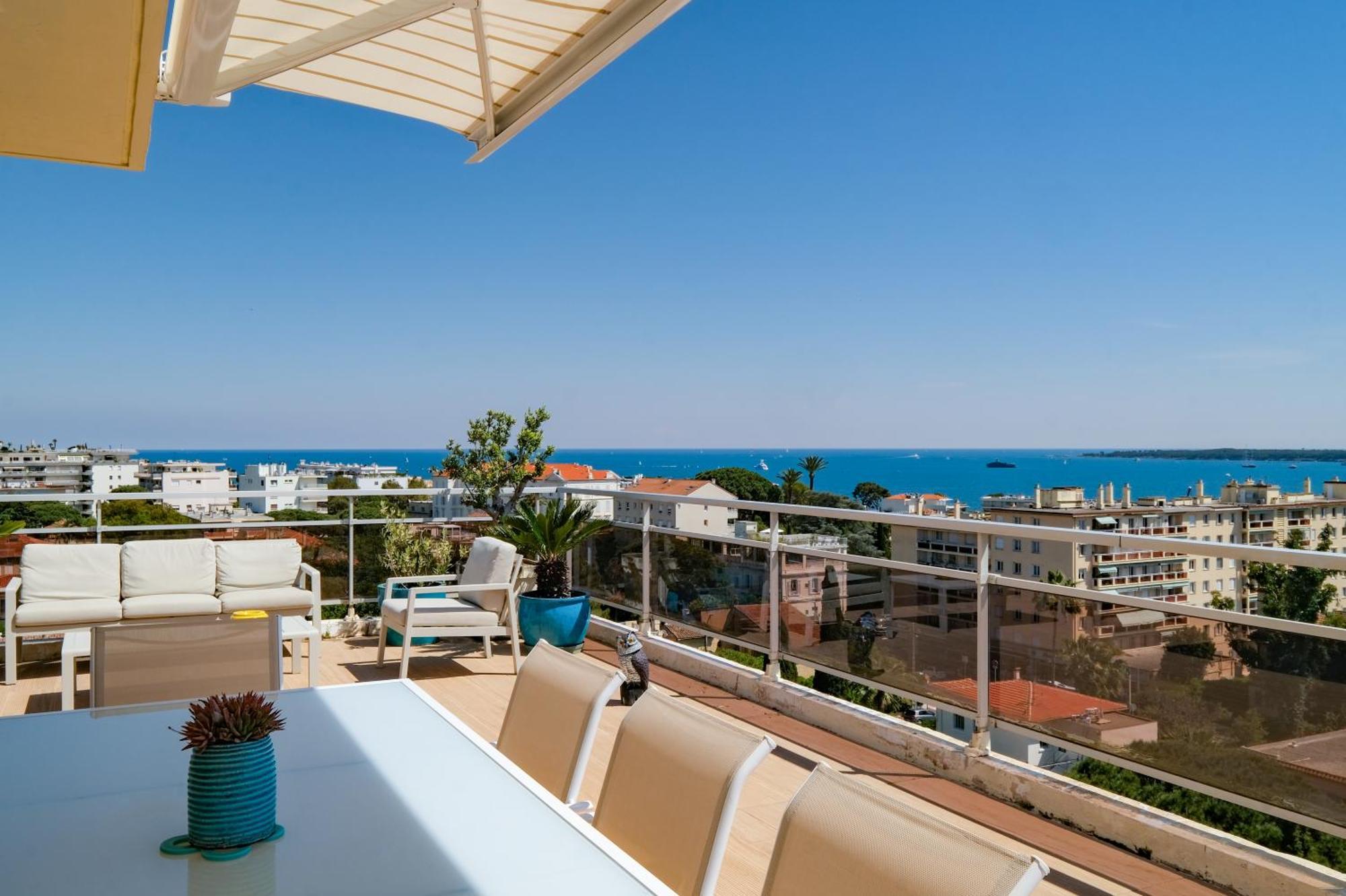 Villa Sur Le Toit - Vue Mer Exceptionnelle Cannes Exteriör bild